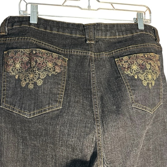 KIKIT Denim Jeans Bootcut Embroidered Embellished size14 - Picture 5 of 16
